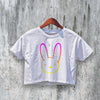 Bad Bunny Logo Crop Top Head Bunny Crop Tee Aesthetic Rapper Shirt Music