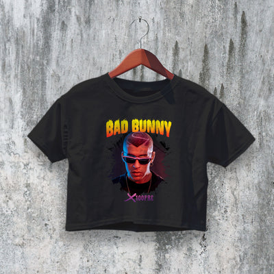 Bad Bunny Crop Top X 100pre Crop Tee Album Cover Shirt Music Merch