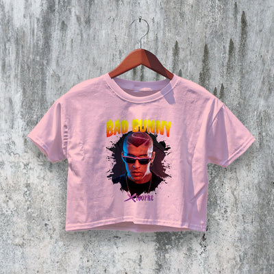 Bad Bunny Crop Top X 100pre Crop Tee Album Cover Shirt Music Merch