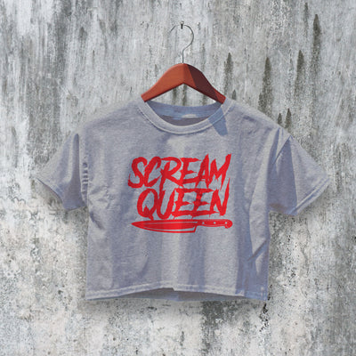 Halloween Crop Top Scream Queen Crop Tee Horror Shirt Movie Merch