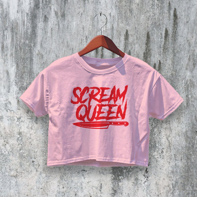 Halloween Crop Top Scream Queen Crop Tee Horror Shirt Movie Merch