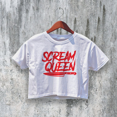 Halloween Crop Top Scream Queen Crop Tee Horror Shirt Movie Merch