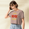 AC/DC High Voltage Crop Top | Vintage Rock Band Shirt | Classic 70s Tour Graphic Tee for Women
