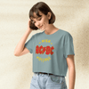 AC/DC High Voltage Crop Top | Vintage Rock Band Shirt | Classic 70s Tour Graphic Tee for Women