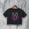 Bad Bunny Crop Top Vintage Latin Music Crop Tee Bunny Aesthetic Logo Shirt