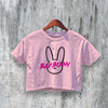 Bad Bunny Crop Top Vintage Latin Music Crop Tee Bunny Aesthetic Logo Shirt