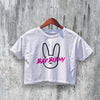 Bad Bunny Crop Top Vintage Latin Music Crop Tee Bunny Aesthetic Logo Shirt