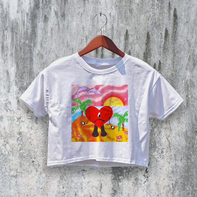 Bad Bunny Crop Top Album Cover Crop Tee Un Verano Sin Ti Shirt Fan Merch