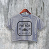 Patron Tequila Crop Top Made in Mexico Crop Tee Bottle Graphic Shirt