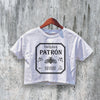 Patron Tequila Crop Top Made in Mexico Crop Tee Bottle Graphic Shirt