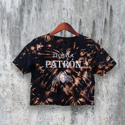 Patron Tequila Crop Top Beer Logo Crop Tee Bee Shirt Tequila Graphic Merch