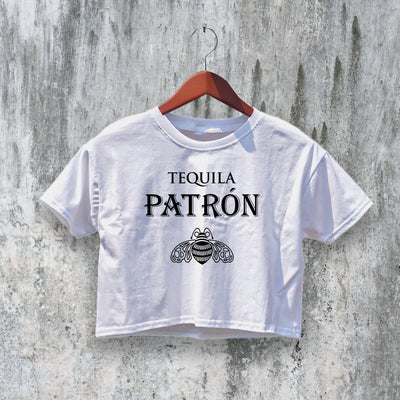 Patron Tequila Crop Top Beer Logo Crop Tee Bee Shirt Tequila Graphic Merch