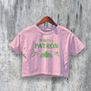 Logo Patron Tequila Crop Top Beer Logo Crop Tee Vintage Fan Shirt