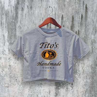 Tito's Vodka Crop Top Beer Crop Tee Tito’s Handmade Vodka Shirt