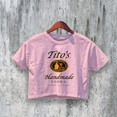 Tito's Vodka Crop Top Beer Crop Tee Tito’s Handmade Vodka Shirt