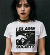 Blame Society Crop Top Movie (Copy) - bestshirtz