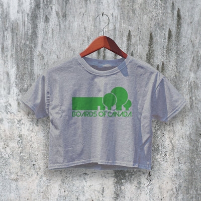 Boards of Canada Logo Crop Top Electronic Band Crop Tee Retro Aesthetic Shirt - bestshirtz