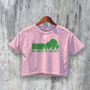 Boards of Canada Logo Crop Top Electronic Band Crop Tee Retro Aesthetic Shirt