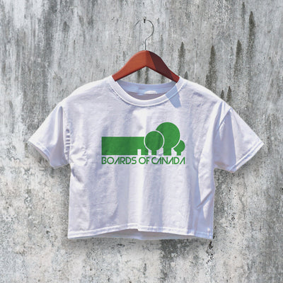 Boards of Canada Logo Crop Top Electronic Band Crop Tee Retro Aesthetic Shirt - bestshirtz