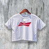 Budweiser Crop Top Beer Crop Tee Vintage Budweiser Logo Shirt Retro Aesthetic