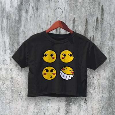 Cowboy Bebop Crop Top Anime Emoticon Crop Tee Space Cowboy Shirt - bestshirtz
