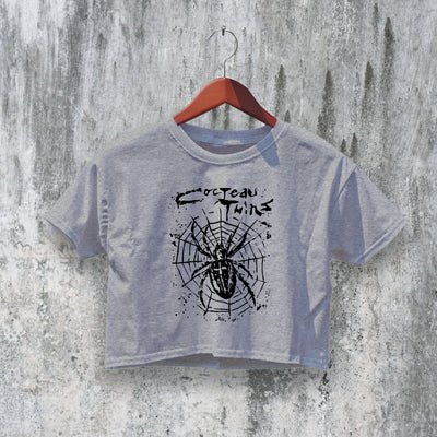 Cocteau Twins Crop Top Spider Crop Tee Gothic Rock Shirt Band Album Art