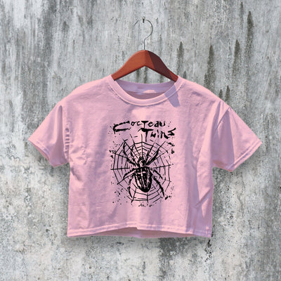 Cocteau Twins Crop Top Spider Crop Tee Gothic Rock Shirt Band Album Art