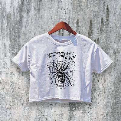 Cocteau Twins Crop Top Spider Crop Tee Gothic Rock Shirt Band Album Art