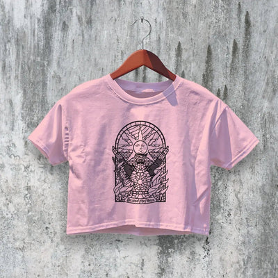 Dark Souls Crop Top Praise The Sun Crop Tee Vintage RPG Game Shirt - bestshirtz