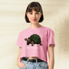 Dark Souls Behold Dog Crop Top | Meme Gamer Girl Graphic Y2K Aesthetic Crop Tee