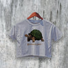 Dark Souls Crop Top Behold Dog Crop Tee Game Boss Shirt Vintage Turtle