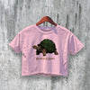 Dark Souls Crop Top Behold Dog Crop Tee Game Boss Shirt Vintage Turtle