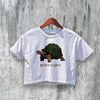 Dark Souls Crop Top Behold Dog Crop Tee Game Boss Shirt Vintage Turtle