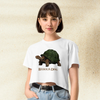 Dark Souls Behold Dog Crop Top | Meme Gamer Girl Graphic Y2K Aesthetic Crop Tee