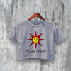 Dark Souls Crop Top Praise The Sun Crop Tee Art Aesthetic Game Shirt - bestshirtz