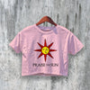 Dark Souls Crop Top Praise The Sun Crop Tee Art Aesthetic Game Shirt - bestshirtz