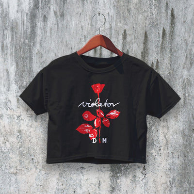 Depeche Mode Crop Top Violator Crop Tee DM Pop Shirt Album Art Merch