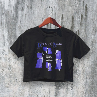 Depeche Mode Crop Top Songs Of Faith And Devotion Crop Tee Pop DM Shirt