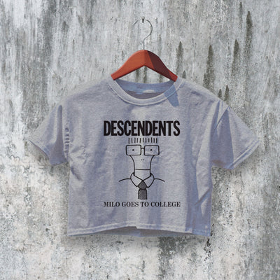 Descendents Crop Top Milo Goes to College Crop Tee Band Punk Rock Shirt - bestshirtz#