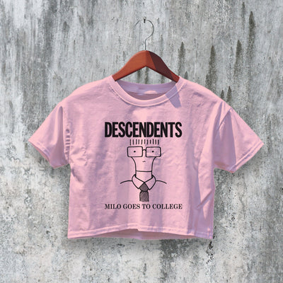 Descendents Crop Top Milo Goes to College Crop Tee Band Punk Rock Shirt - bestshirtz#