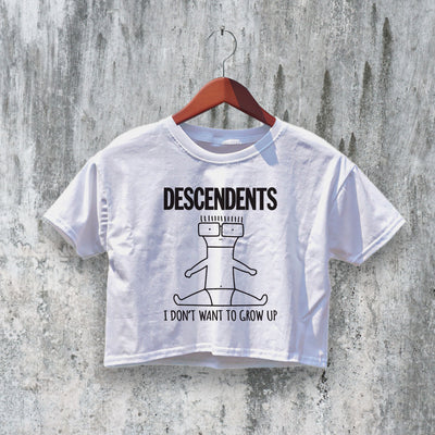 Descendents Crop Top Don't Want to Grow Up Crop Tee Band Milo Shirt - bestshirtz#