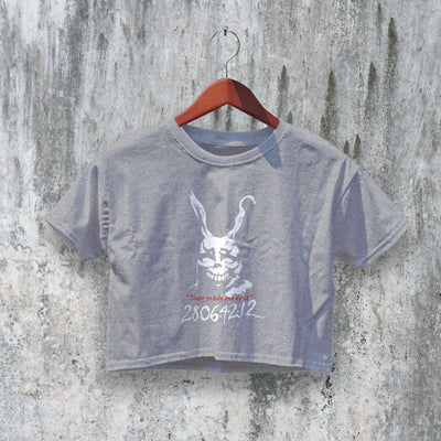 Donnie Darko Crop Top Frank the Bunny Crop Tee 28.06.42:12 Movie Shirt - bestshirtz