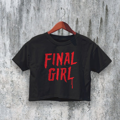 Final Girl Crop Top Fan Horror Movie Crop Tee Vintage Aesthetic Shirt