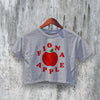 Fiona Apple Crop Top Apple Logo Crop Tee Trendy Music Shirt Retro Stylish