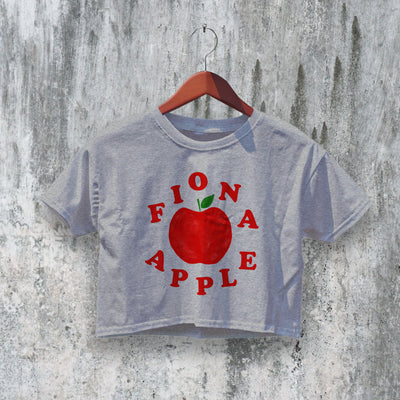 Fiona Apple Crop Top Apple Logo Crop Tee Trendy Music Shirt Retro Stylish