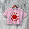 Fiona Apple Crop Top Apple Logo Crop Tee Trendy Music Shirt Retro Stylish