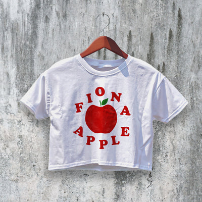 Fiona Apple Crop Top Apple Logo Crop Tee Trendy Music Shirt Retro Stylish