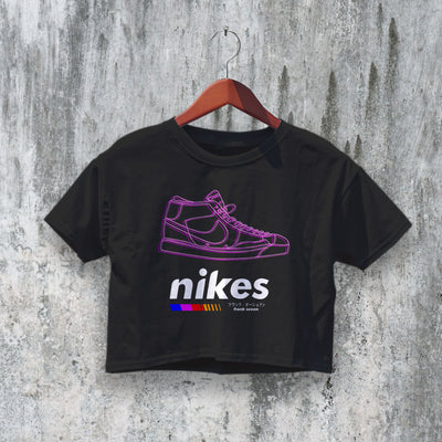 Frank Ocean Crop Top Nikes Crop Tee Blonde Shirt R&B Music Streetwear