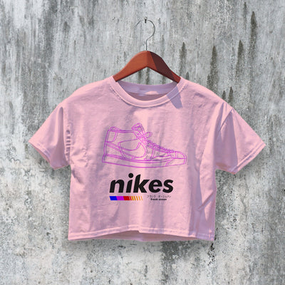 Frank Ocean Crop Top Nikes Crop Tee Blonde Shirt R&B Music Streetwear