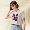 Pokemon Gengar Ghost Gang Crop Top | Gastly Haunter Gengar Anime Graphic Y2K Crop Tee - bestshirtz